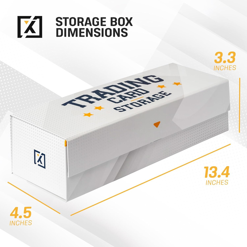 Easy Fold Trading Card Storage Box [3 PACK] Magnetic Lid | Toploader Storage Box