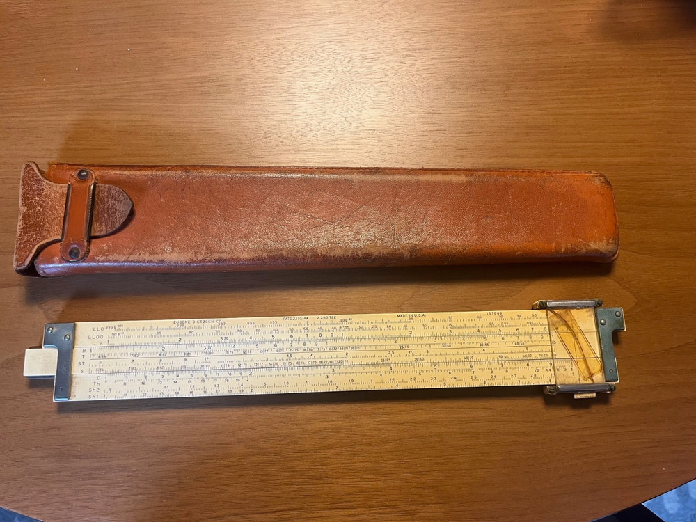 Slide Rule  DIETZGEN  w/ Original Leather Case