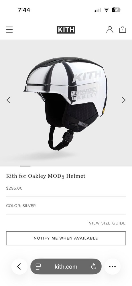 Kith for Oakley MOD5 Helmet (Size Medium, Silver)