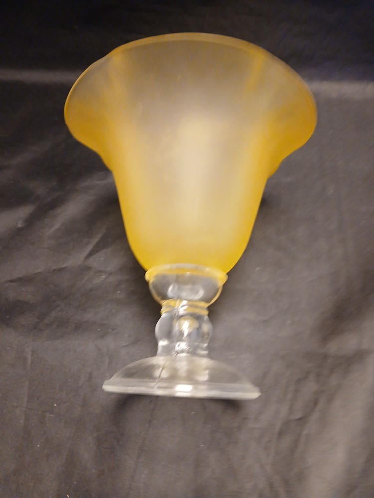 Yellow Candy/ Vase 6" Tall