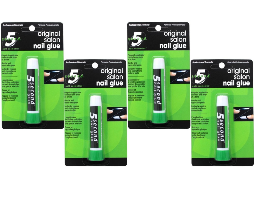 5 Second Nail Salon Nail Glue - 4 Pack