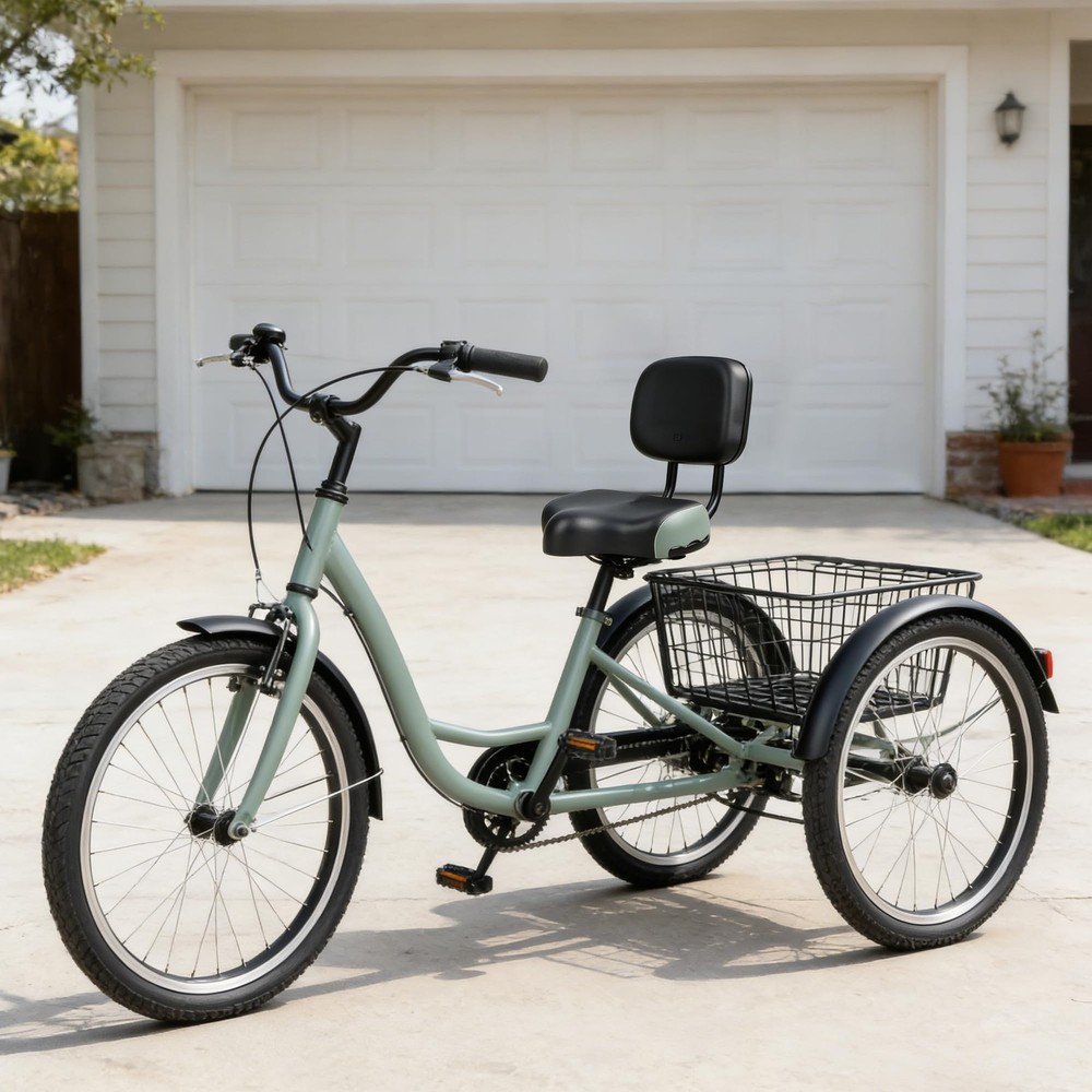 FOMAS Bike Saddle with Backrest Black (Adjustable)