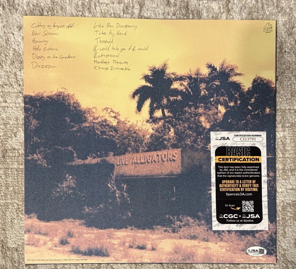 TURNOVER BAND SIGNED PERIPHERAL VISION VINYL LP - JSA COA