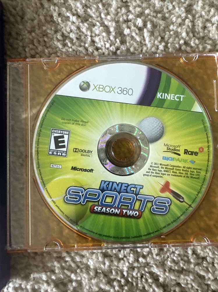 Microsoft Xbox 360 Kinect Motion Sensor Bar Black & 3 games - bundle