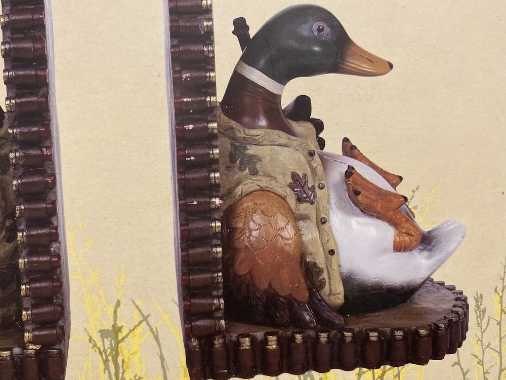 Classic Hunting Ducks Bookends Cracker Barrel New Open Box