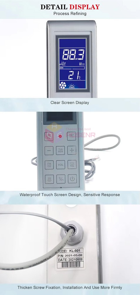 Multi-function KL-801 Steam Room Controller +Fan+ 3KW Generator+Speaker