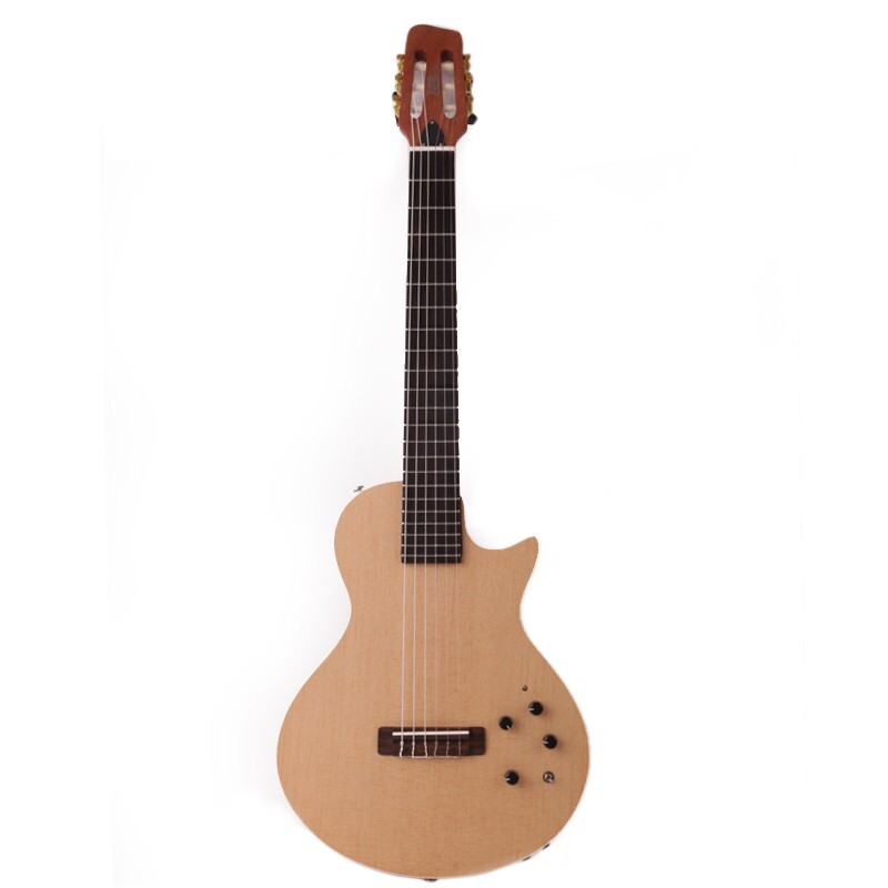 nylon string electric classical guitar  travel portable built in effect