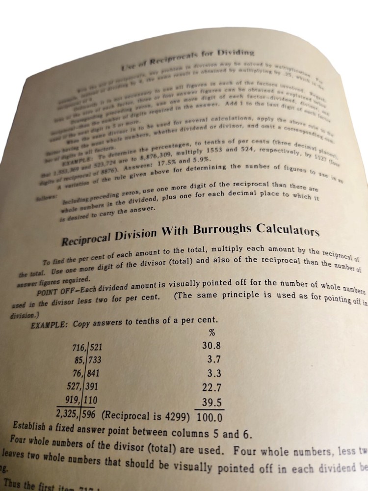 1965 Burroughs Accountant Machines Computing Calculators - Field Engineer 