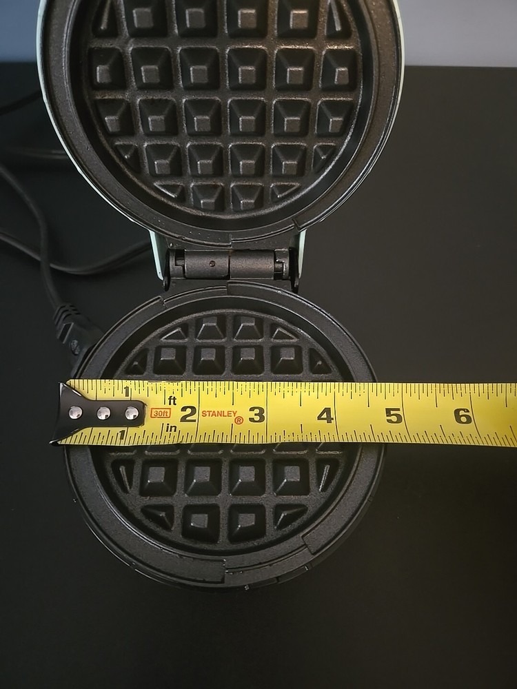 Dash Neon Green 4 Inch Round Waffle Maker