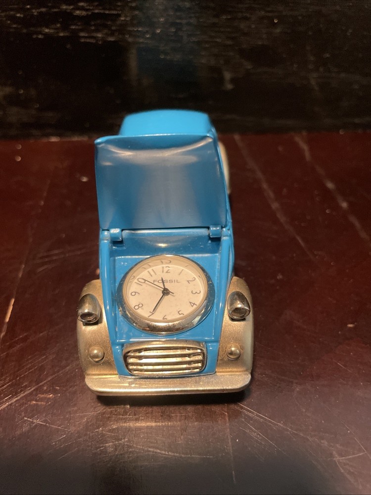 Fossil Limited edition blue car desk clock