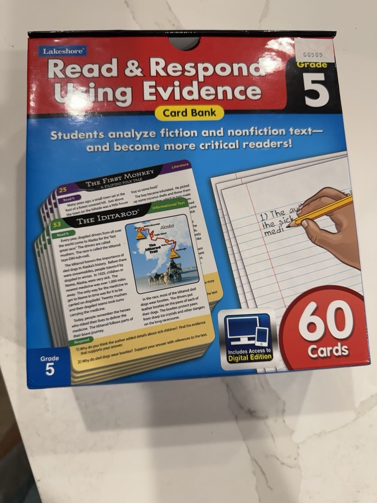 Lakeshore Read & Respond Using Evidence Card Bank - Grade 5