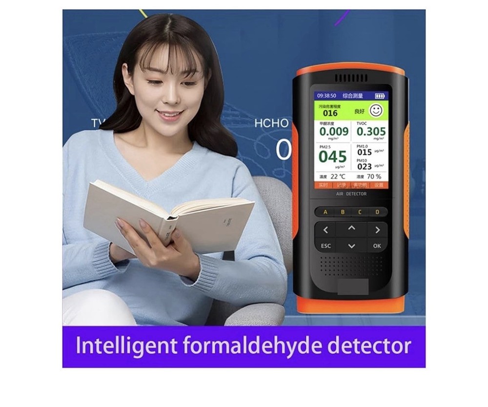 Gas Detector, Portable Formaldehyde Meter Digital Humidity Sensor Dust