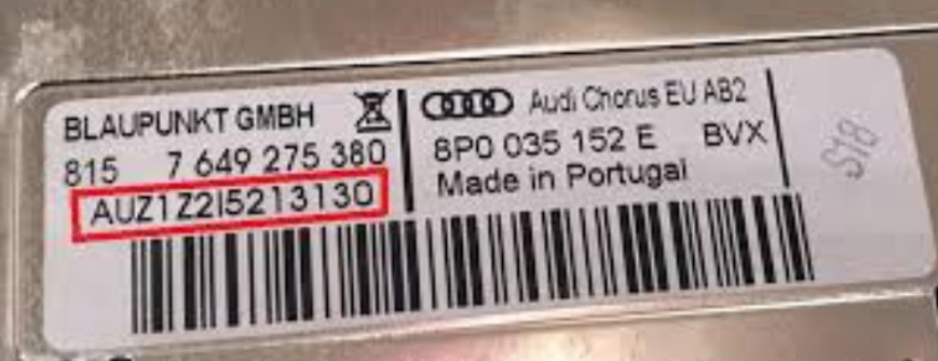Audi Radio Code Service – Decode PIN for Concert Chorus Beta