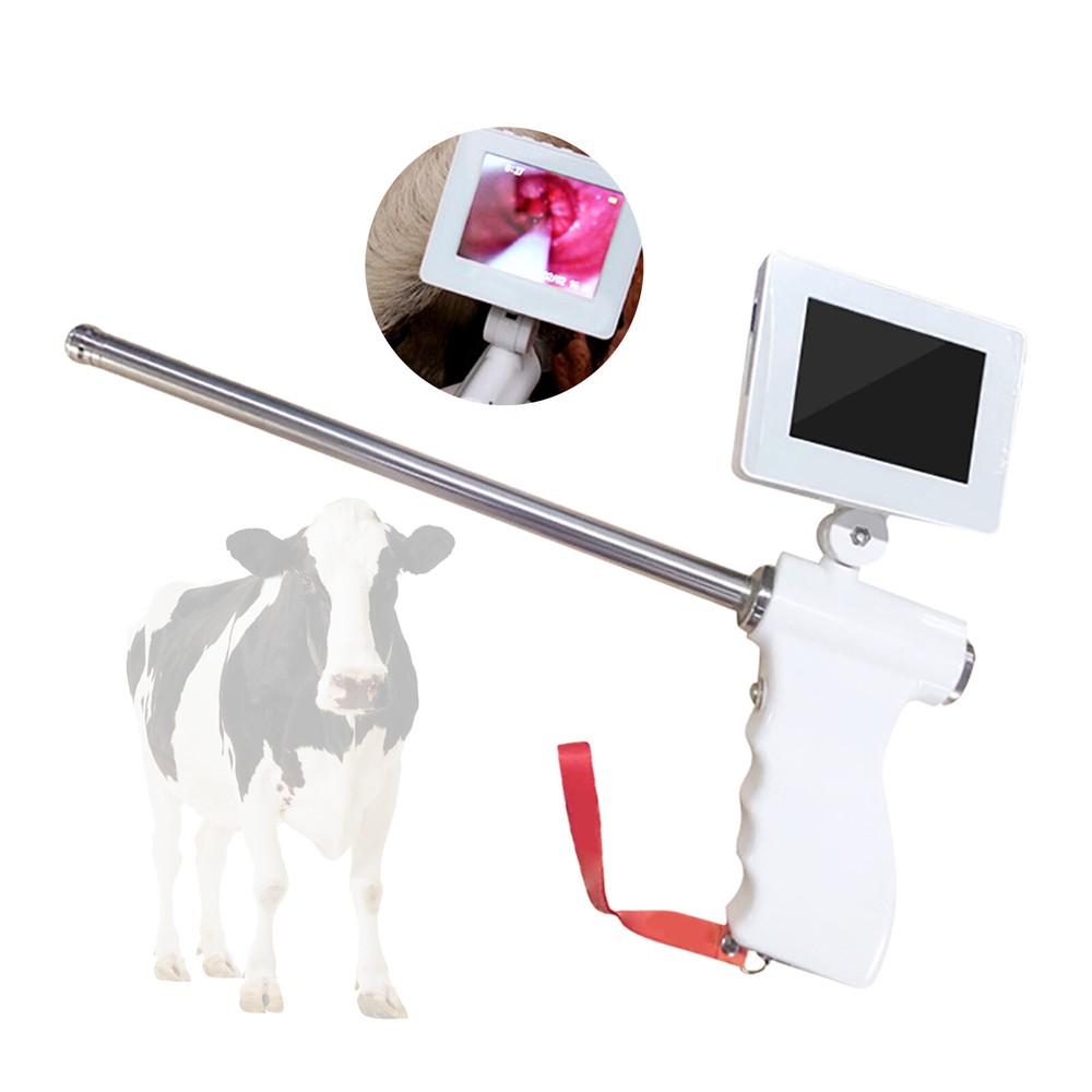 Insemination Kit For Cows Cattle Visual Insemination Gun w/ Adjustable HD Screen