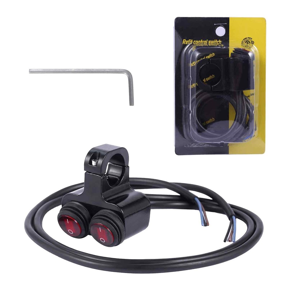 Waterproof Motorcycle ATV 7/8″ Light Bar Switch，Handlebar Double Control Kill...