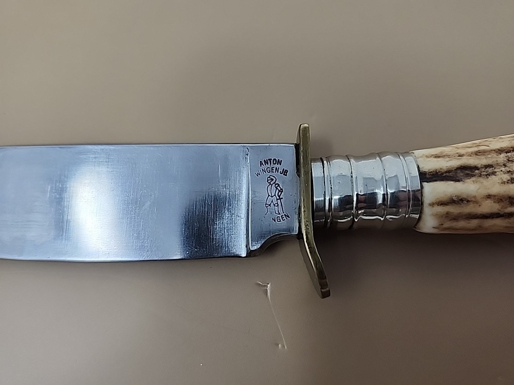 Othello Anton Wingen Jr Solingen German Bone Handle Fixed Knife 5" blade