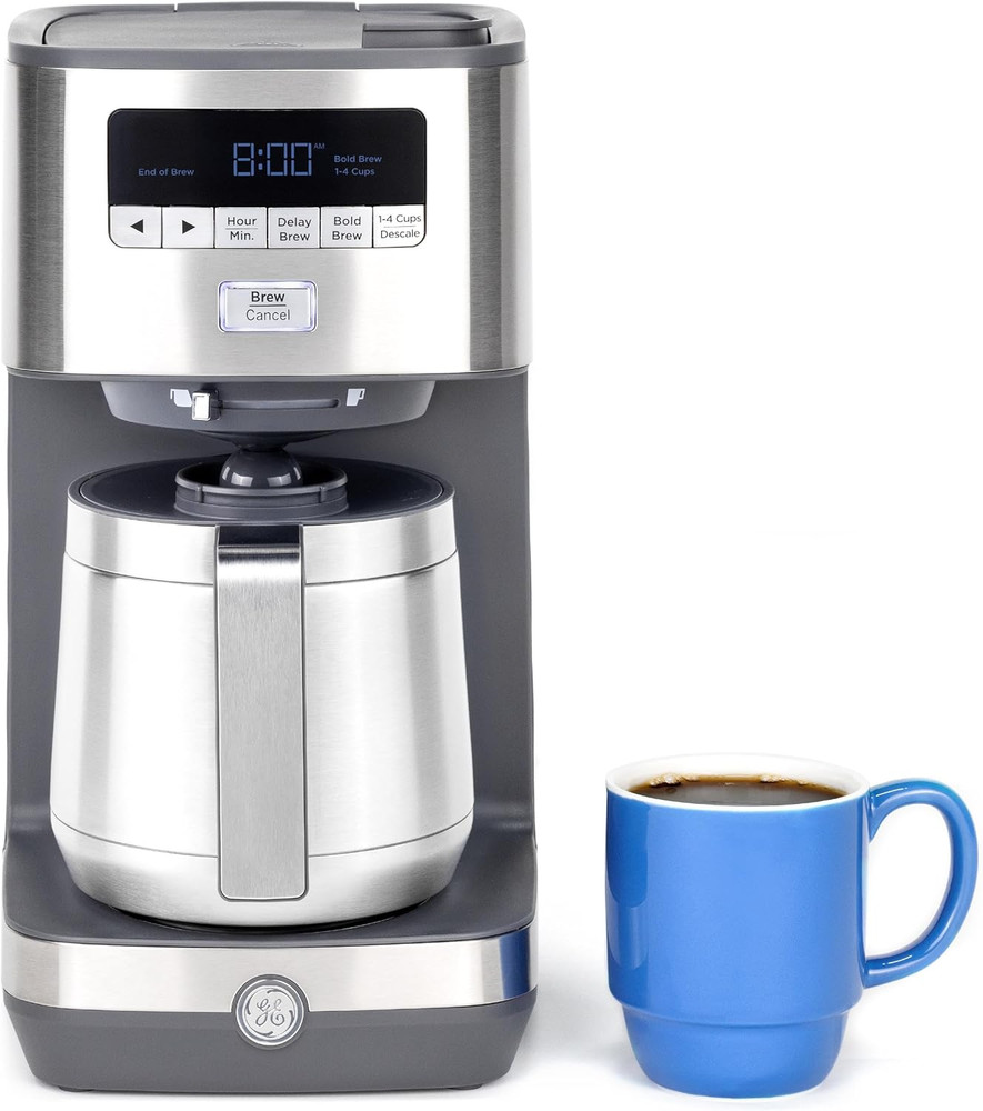 GE 10 Cup Drip Coffee Maker with Single Serve