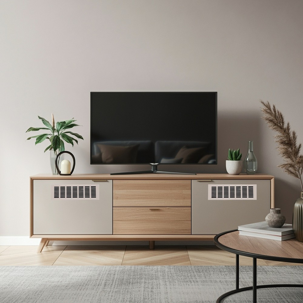 Rectangular ventilation grille for Alfa (250x80mm, grey, 2pcs)