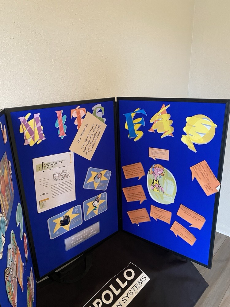 Apollo Exhibition Systems Table Exhibit Event Display Board, Hook & Loop Closure