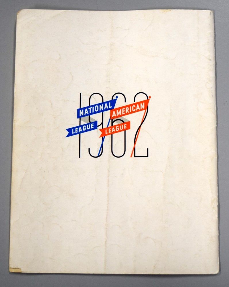 1962 MLB All Star Game Official Program Score Book Wrigley Marked Willie Mays