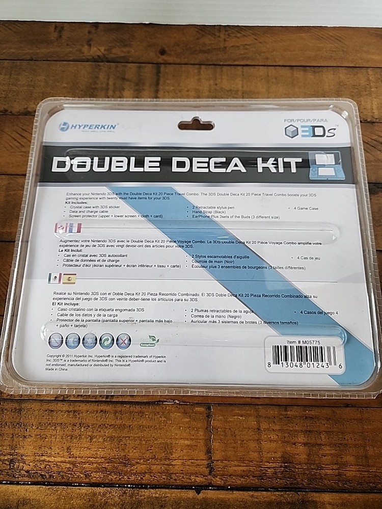Nintendo 3Ds Double Deca Kit 20 Items NEW Case Stylus Data Charge Screen Protect