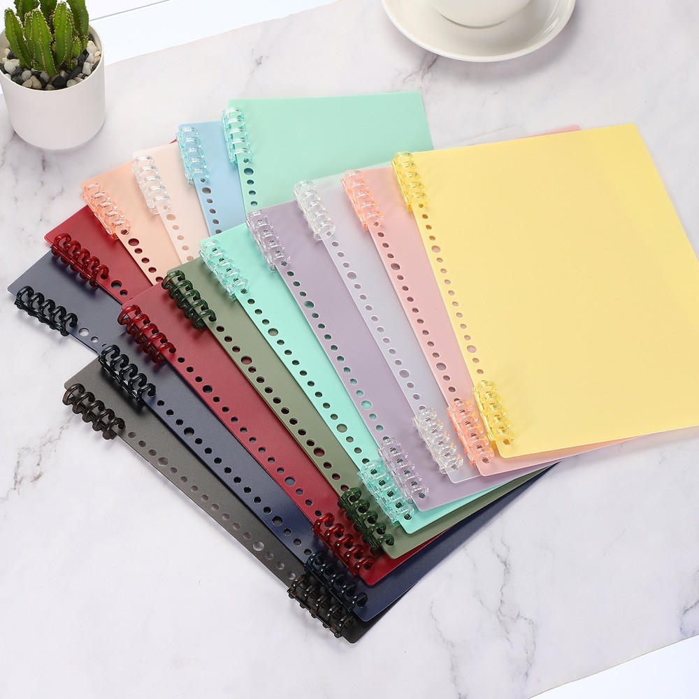 12 Pack A4 22 Mil Plastic Notebook Binder Covers with Binding Comb, Dark blue