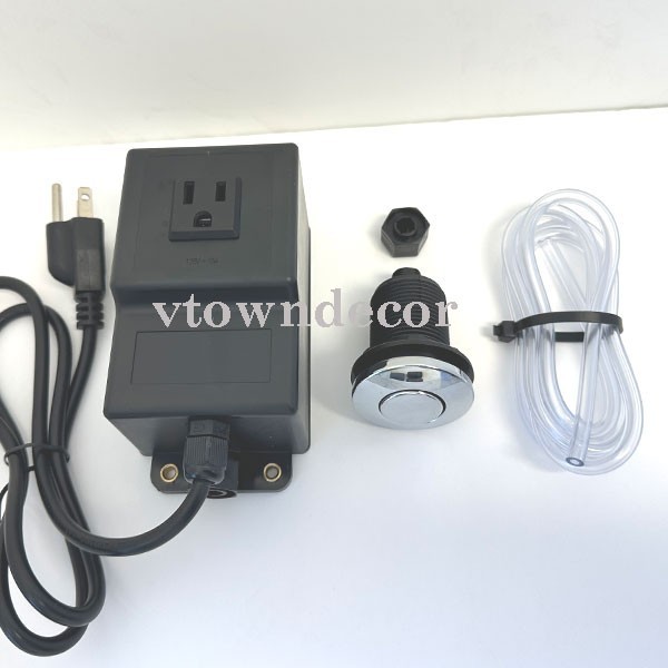 Universal Chrome Air Switch Push Button Tubing Power Control Pedicure Spa Chair