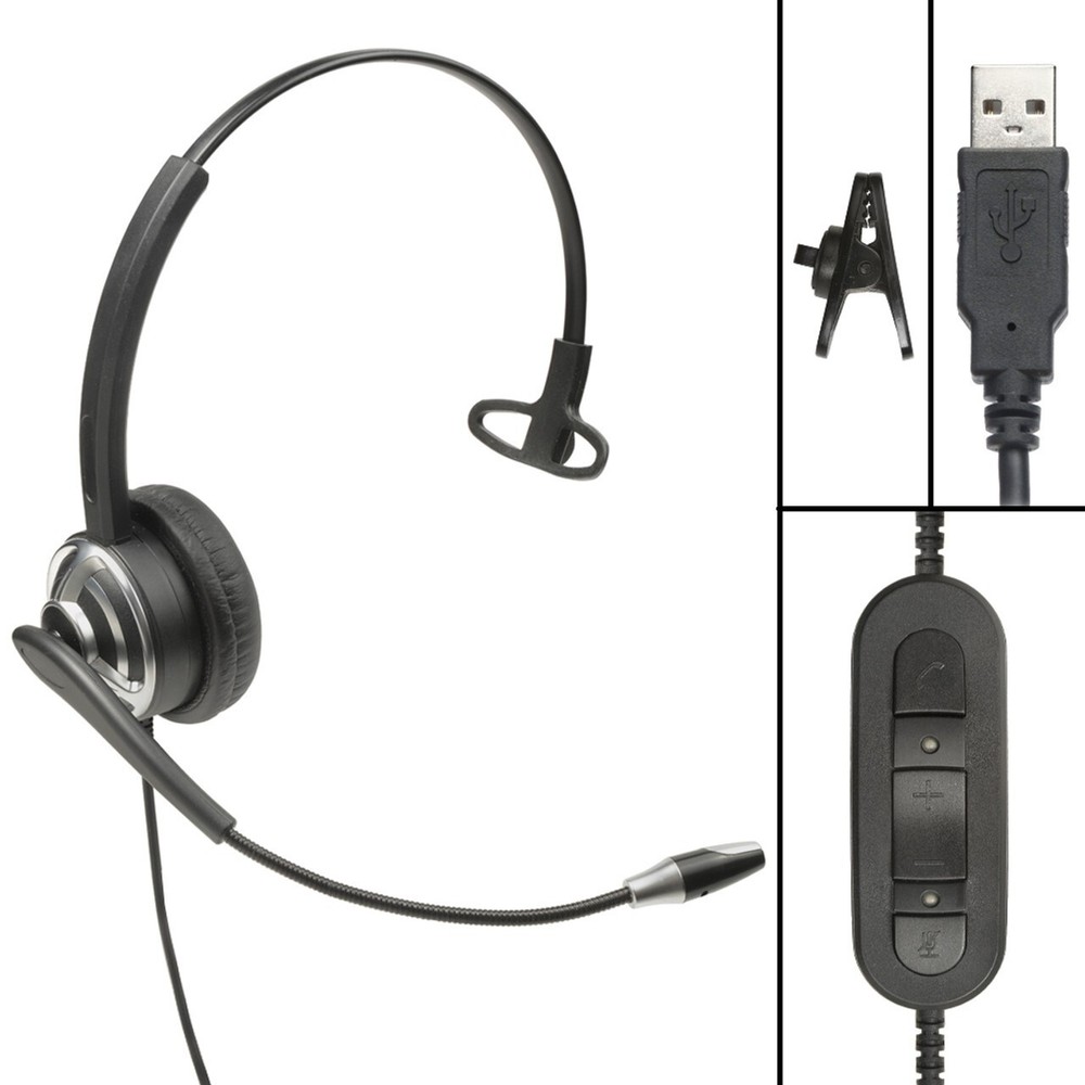 USB Voice Recognition Headset with Noise Cancellation Microphone