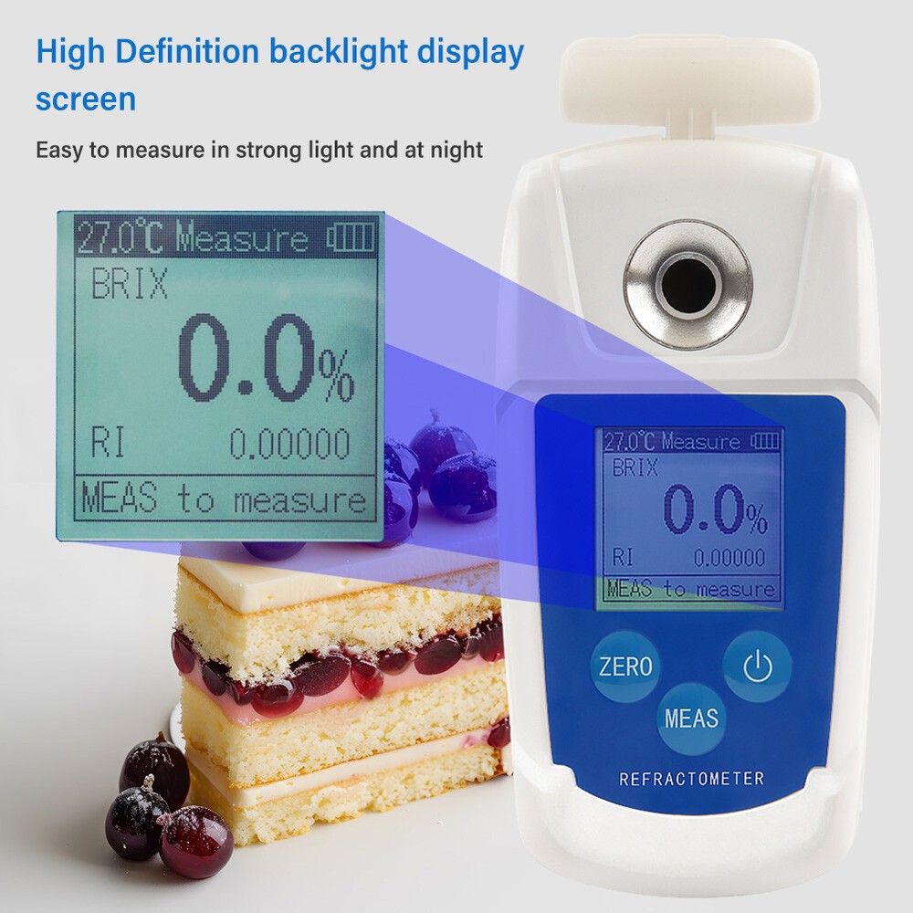 High 0-55% Digital Refractometer Meter Automatic I0G7