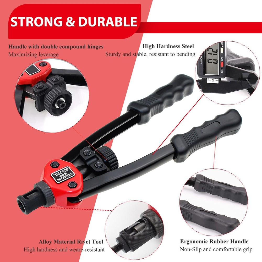 Rivet Gun Kit Rivnut Thread Setting Tools Nut Setter Tool NutSert Metal Working