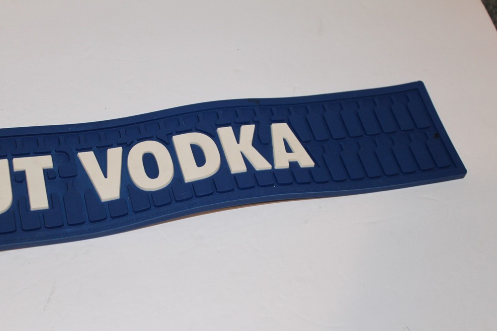 Absolut Bar Mat BLUE VODKA Barware Rubber Bar Drink Mat Runner 23"