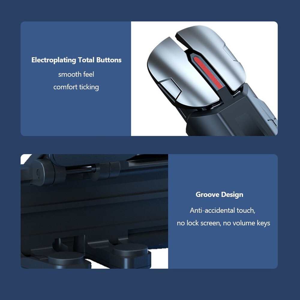 1 Pair Six Finger Operation Mobile Game Trigger Controller Gamepad for Phone