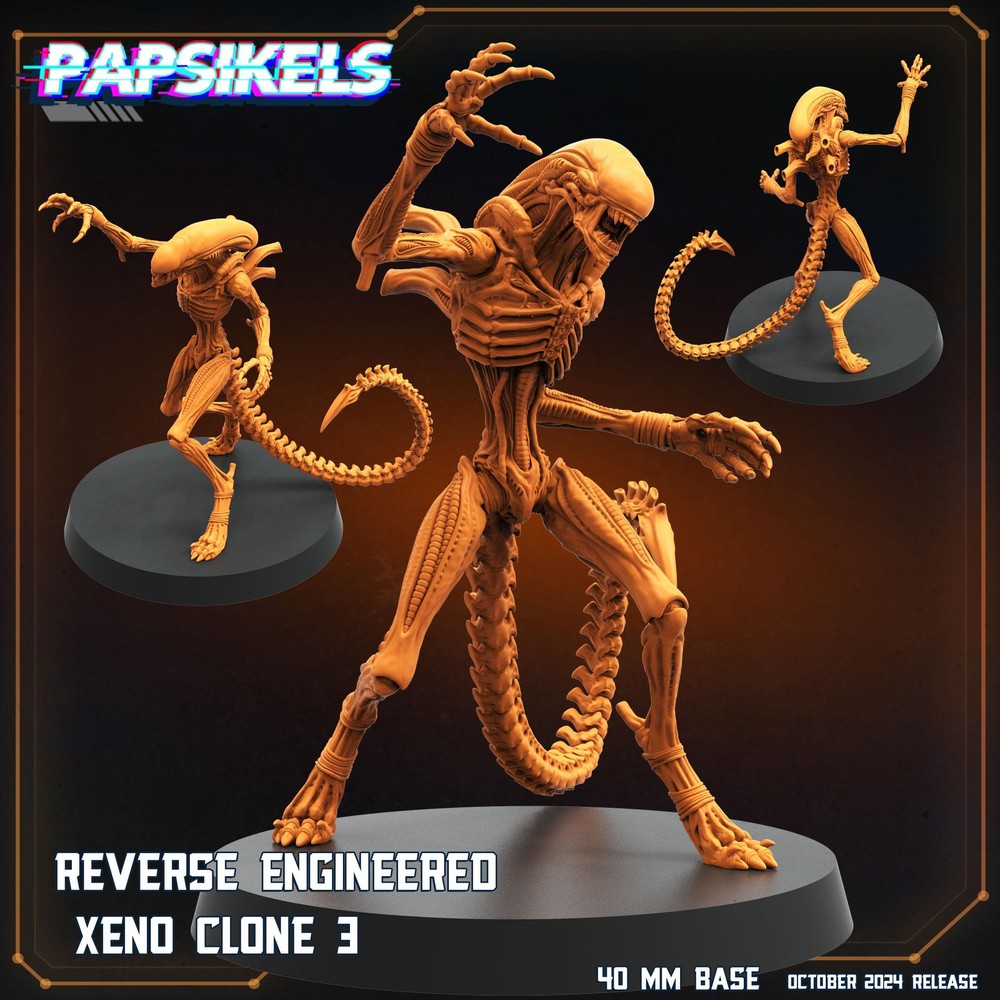 Reverse Engineered Xeno Clones - Resin Sci Fi Alien Predator Mini | Papsikels