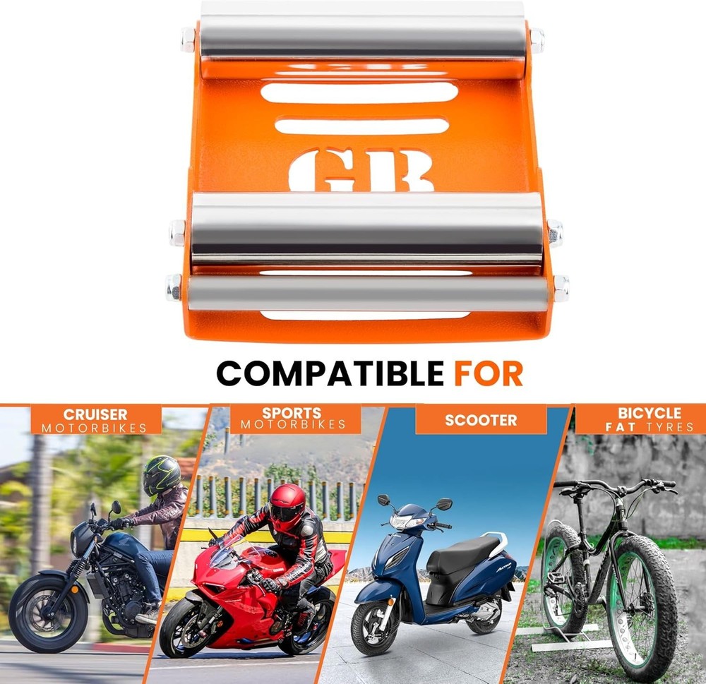 Motorcycle Wheel Cleaning Stand - Non-Slip & Durable for Mid-Range Bikes