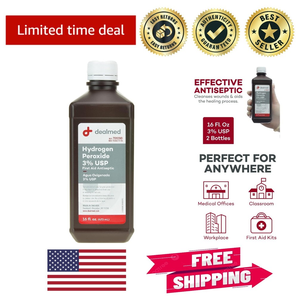 Hydrogen Peroxide 16 fl. oz. – Versatile 3% Cleaner for First Aid and Oral Use