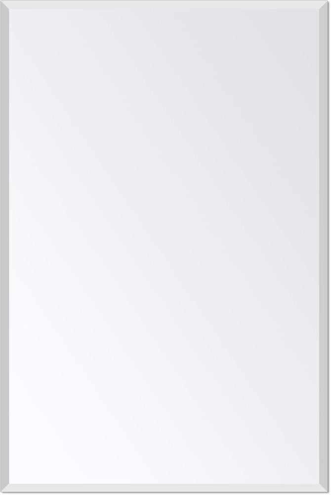 Rectangle Wall Mirror Frameless Bathroom Mirror 16” x 24" Beveled Edge Mirror