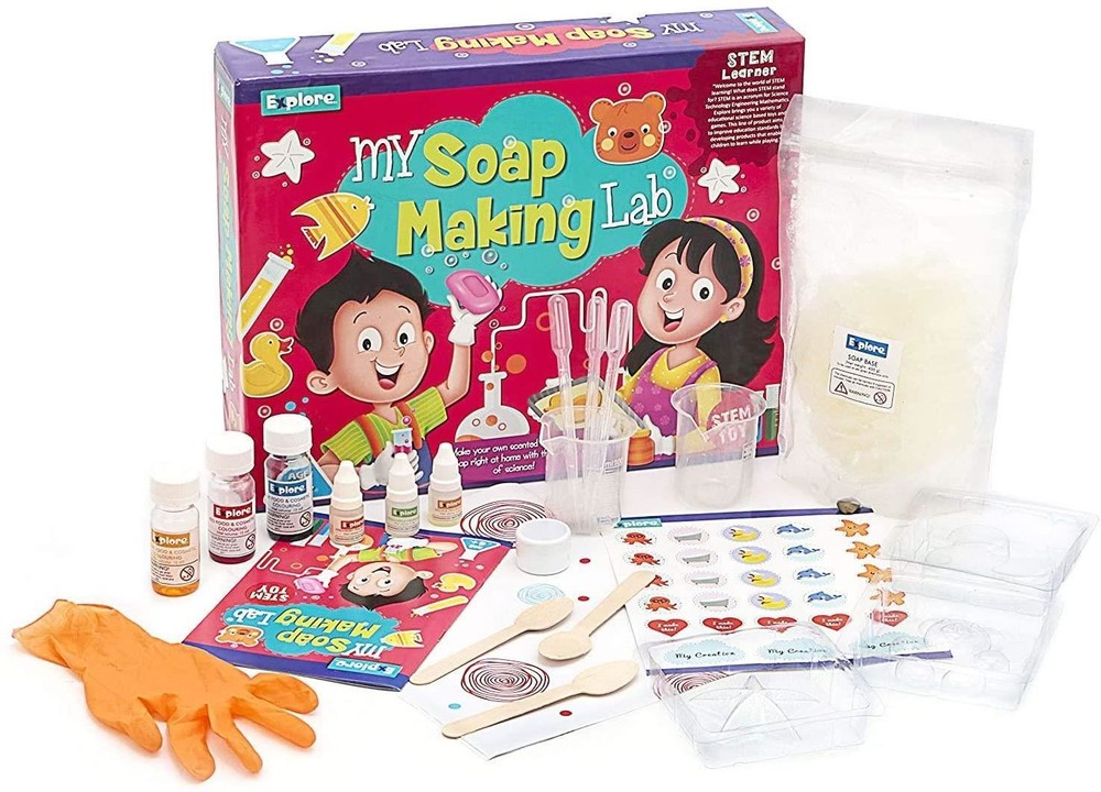 Explore STEM Learner Soap Making Kit Glitter DIY Science Education