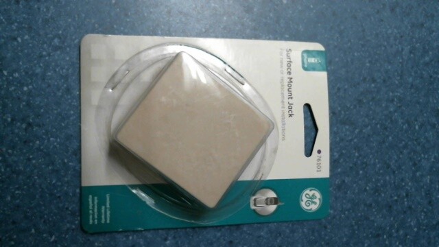 GE 76101 Surface-Mount Jack, Almond, FREE SHIPPING