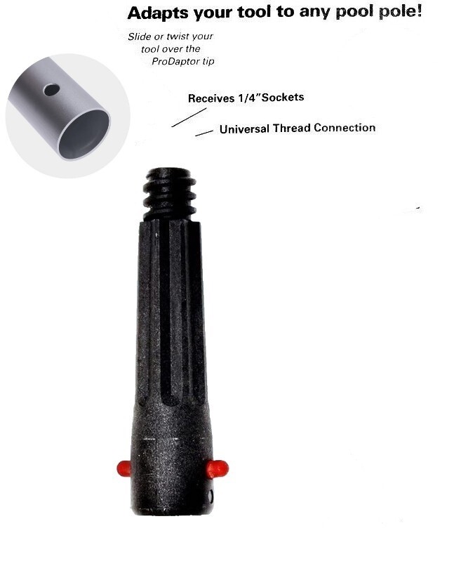 Threaded Tapered Pool Pole Adapter Tool End for Paint Roller, Window/Tile Brush