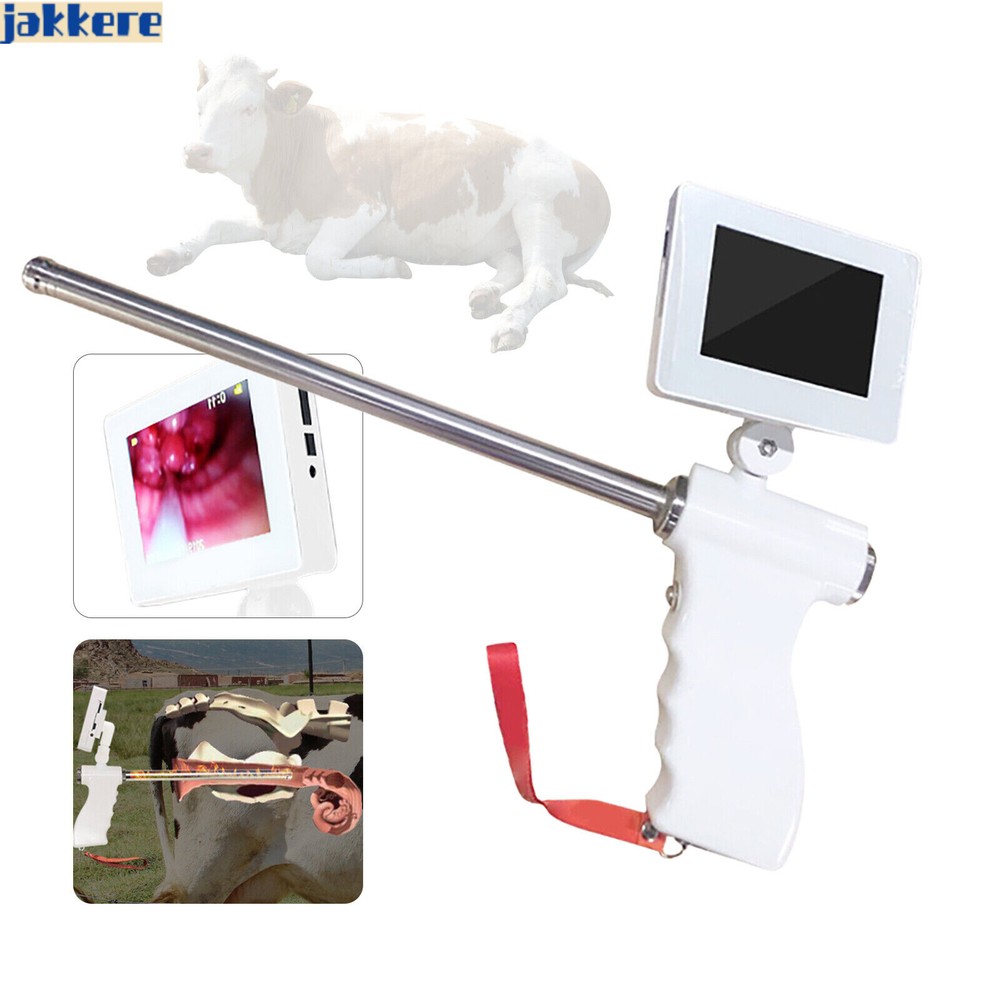 Insemination Kit For Cows Cattle Visual Insemination Gun w/ Adjustable HD Screen