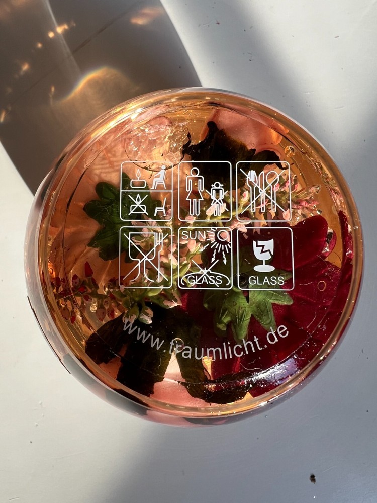 Handmade - Dreamlight Germany Pink Flower Tea Light Holder