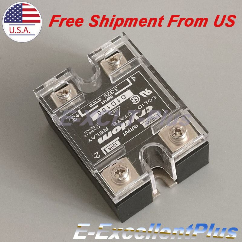 1PCS For Crydom D1D100 SSR Solid State Relay Output 100A 100V Input 3-32VDC US