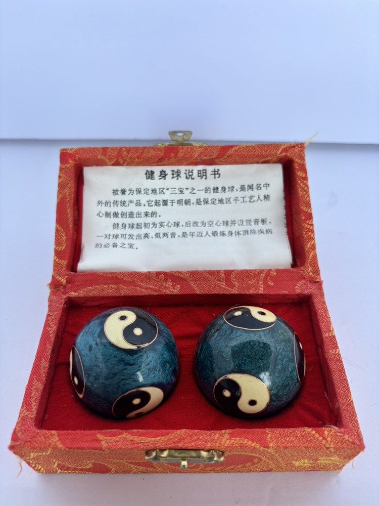 Musical Chinese Baoding Meditation Balls Yin Yang