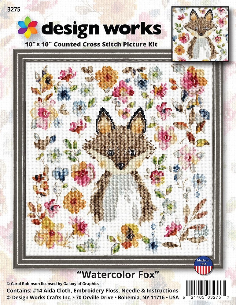 DESIGN WORKS Fox Counted Cross Stitch Kit