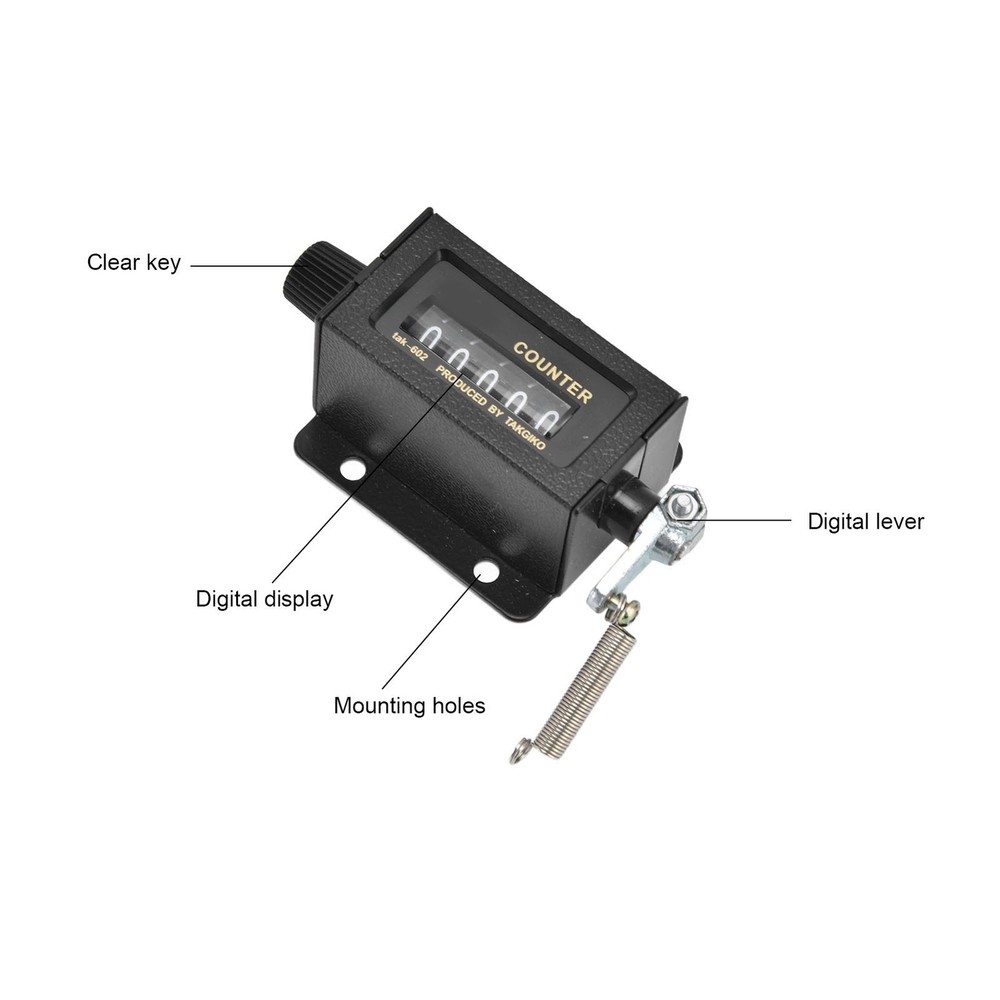 Mechanical Counter Reset Accurate 5 Digit Counting Tool For Printing New