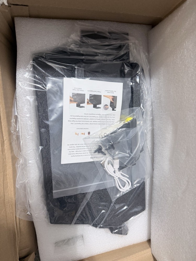 Gun Safe, Biometric Drop Down Bedside Black