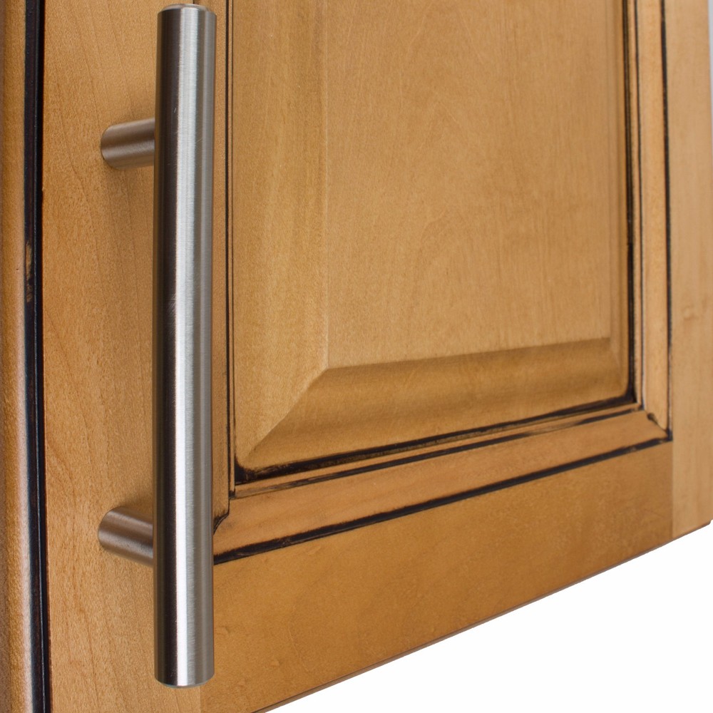 GlideRite 3-3/4" CC Solid Bar Thick Cabinet Pull Stainless Steel - 7006-96-SS-1