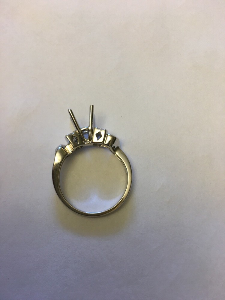 Solid 18k Gold And Diamond Engagement Ring Mounting