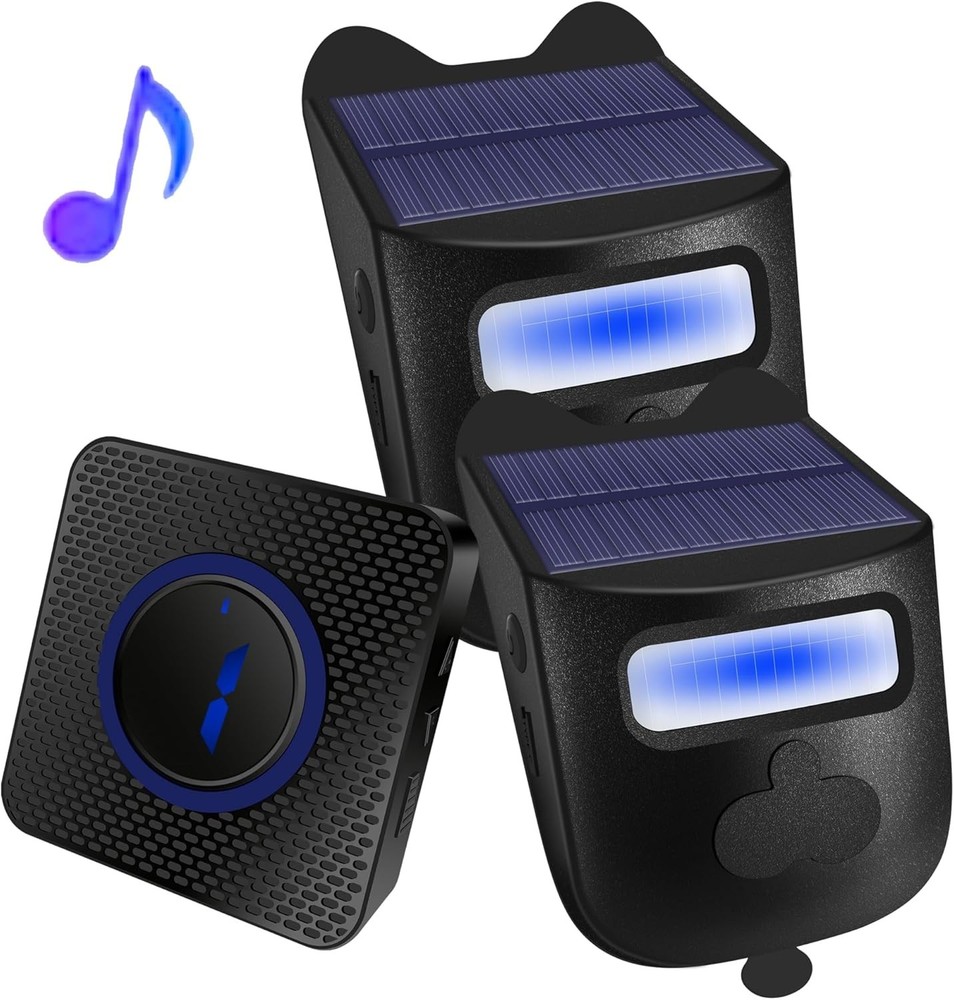 Solar Wireless Driveway Alarm System - 600ft Motion Detection Security Solution