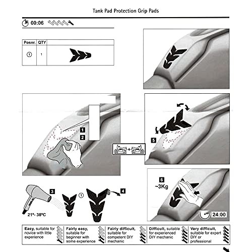 Motorcycle Tank Traction Pad Side Gas Knee Grip Protective Sticker Protector